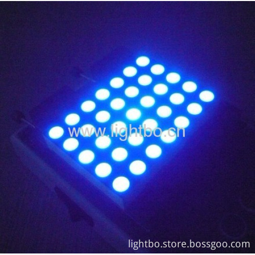 Ultra Bright Blue 2.1" 5mm 5 X 7 Dot Matrix Led Display For Moving Signs, Traffic Message Boards,38.1 X 53.34 X 8.4 Mm